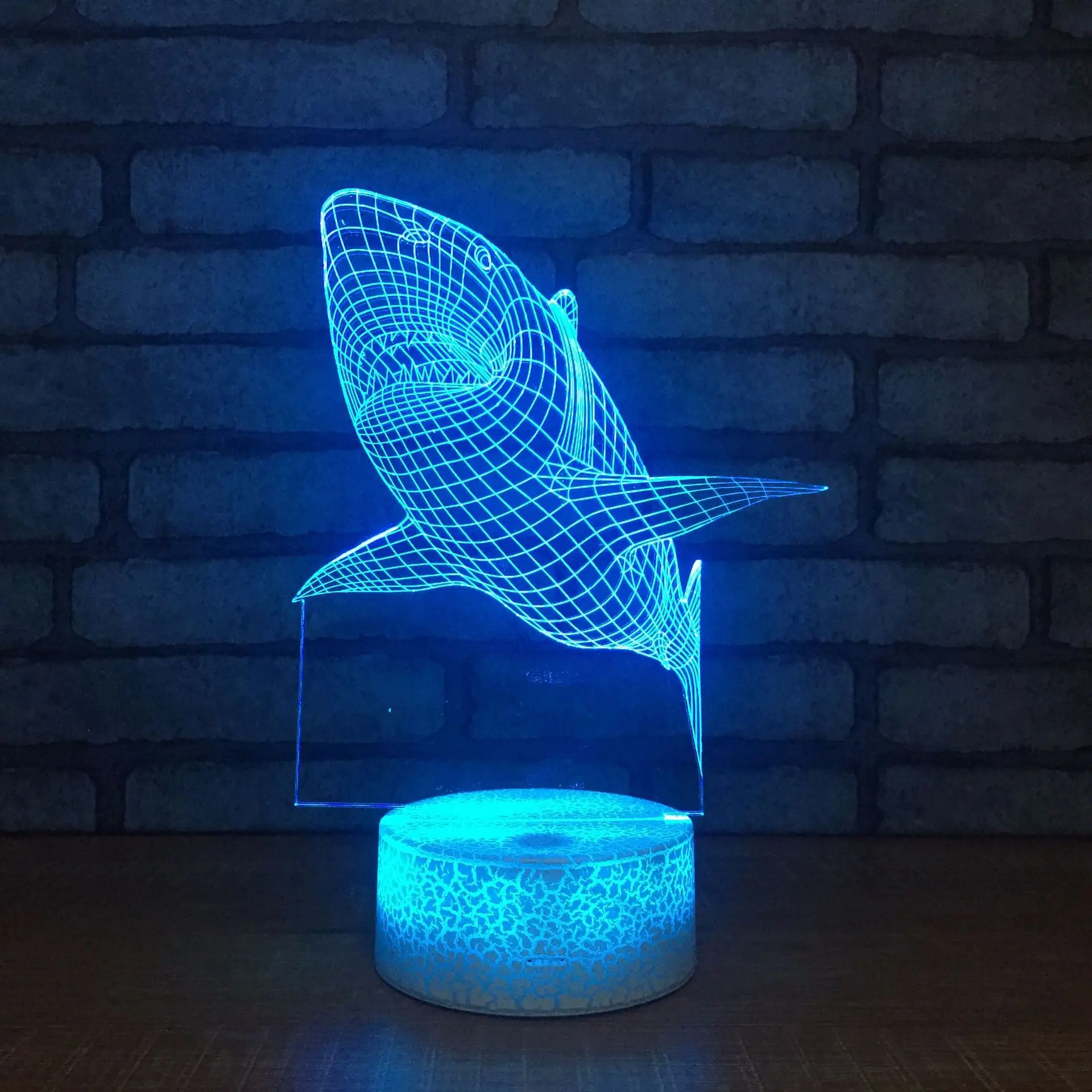 

Shark Fish 3d Small Night Lights Valentine's Day Gift Lights Personalized Creativity 3d Light Fixtures Usb Led Kids Lamp