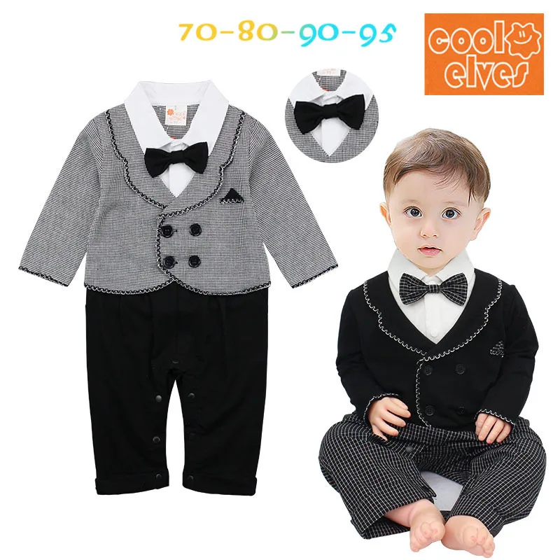 

Dollbling Infant Baby Boy Rompers Cotton Brands Autumn Baby Rompers Fake Two-Piece Gentleman Rompers Baby Child Autumn Clothes