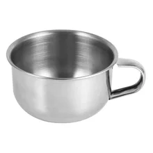 Из нержавеющей стали для бритья чаша для бритья Contaioner Парикмахерская щетка для очистки Мыло Кружка чаша для бритья с ручкой