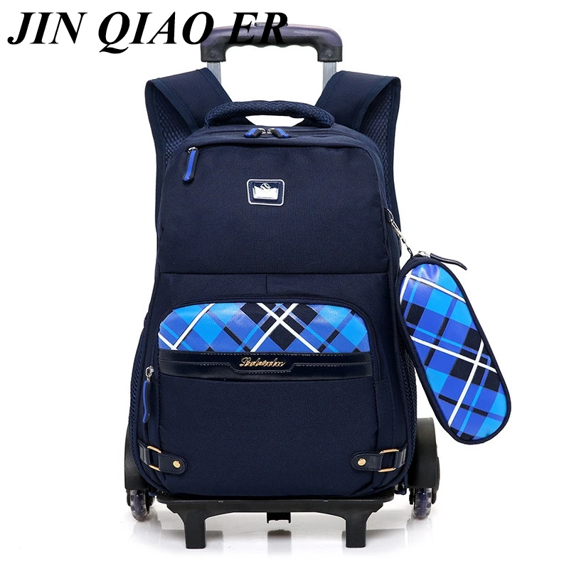 

New 2pcs Kids Trolley School bags Children Removable Rolling Backpack 6 Wheels can Climb stairs Schoolbag Large capacity Mochila