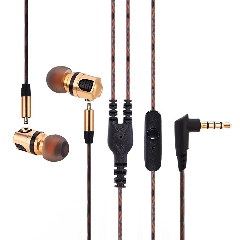 

PLEXTONE X46M High Quality Earphone Wired Music Headset Detachable HiFi Earphones In-ear with MIC 3.5 MM Plug Golden And Gray