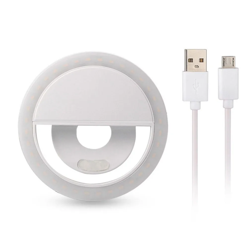 Кольцевой светильник для селфи с USB зарядкой светодиодный кольцевой портативный