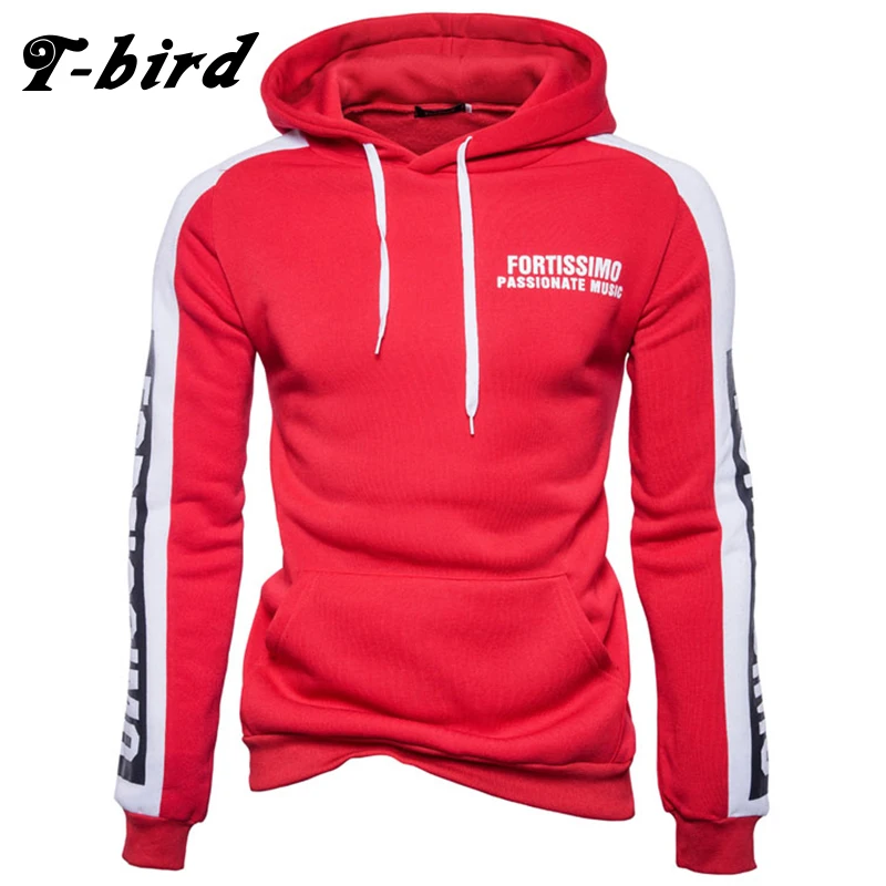 T bird Hoodies Men Letter Printing Men Hip Hop Sweatshirt