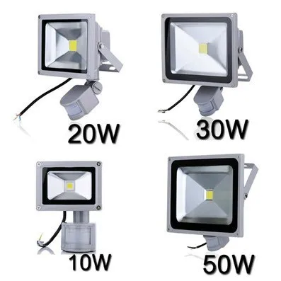 LED Flood Light search projector lamp 10W 20W 30W 50W AC85-265V PIR Motion sensor Sense detective Sensor IP65 Waterproof | Лампы и