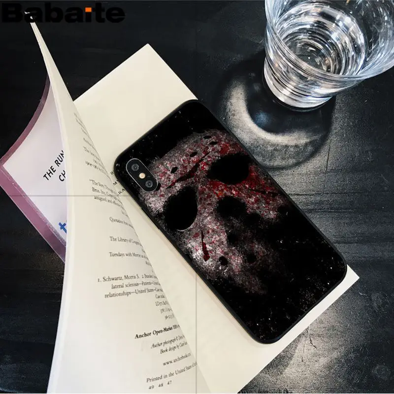Черный чехол для телефона Jason вурхесская пятница 13 го из ТПУ iPhone 8 7 6 6S Plus X XS MAX 5 5S SE