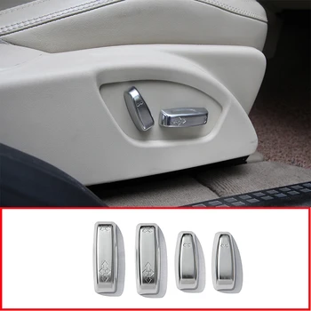 

For VOLVO XC60 V60 V40 S60 S80 C30 C70 Car Accessories 4 Pcs ABS Matte Chrome Seat Adjustment Button Cover Trim