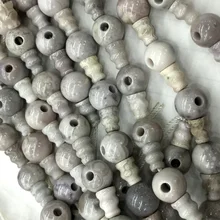 Натуральный серый белый Малахитовый пагода тройник голова Будды Тибетский гуру бусины подходят для ювелирных изделий DIY ожерелья(10 бусин/лот