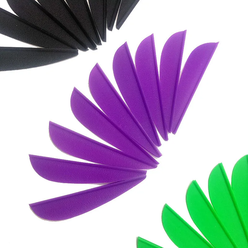 

100pcs Archery Arrow Rubber Feather Plastic Fletching 2 Inch Arrow Vanes Hunting Fletched Archery Arrow Accessories