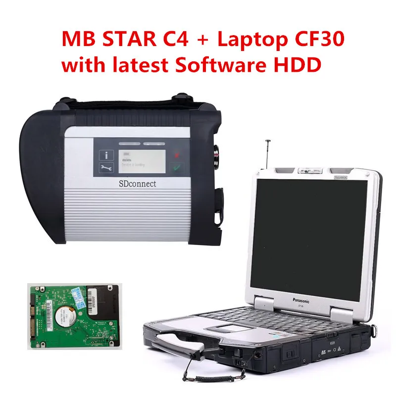 Высококачественный Mb star c4 201903 Vediamo/DTS Monaco8/Xentry/DAS/EPC/WIS + военный ноутбук Panasonic CF30 MB Star