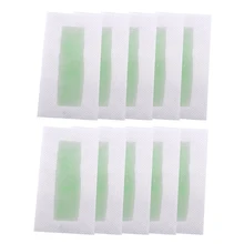 Горячие 10 шт 5 листов зеленый удаление волос двухсторонняя холодная восковая полоса бумаги для ног тела воском нетканый депилятор
