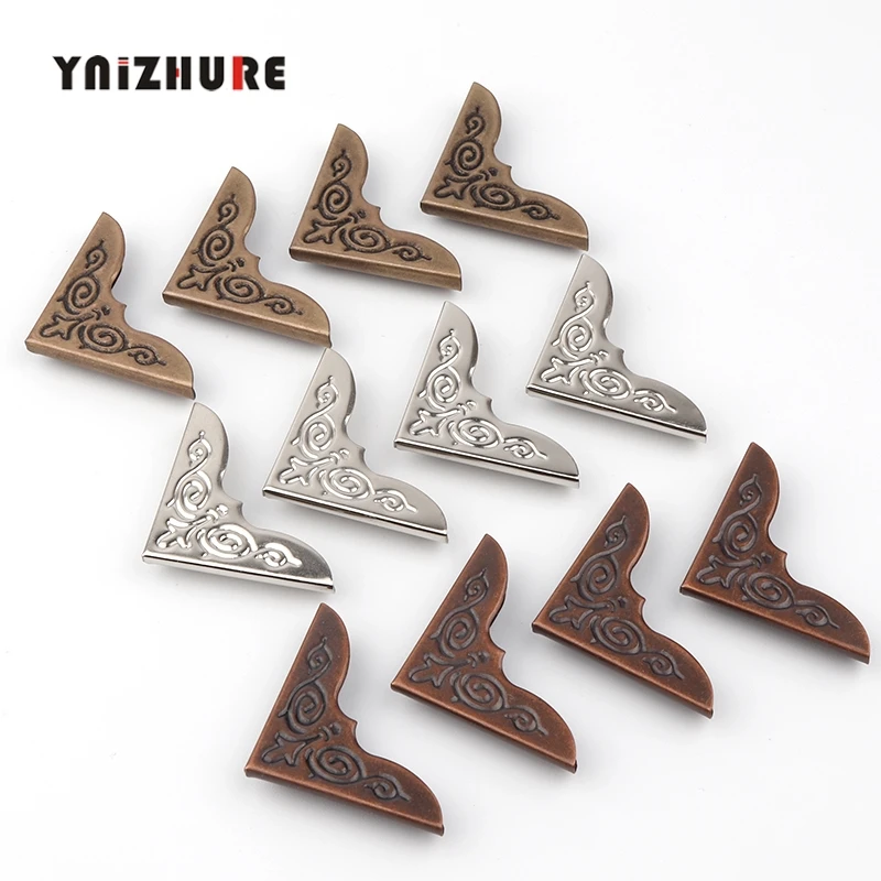 

8PCS Bronze/Silver/Red option Book Scrapbooking Albums Menus Folders Corner Protectors Scrapbooking Menus Books Pattern Carved