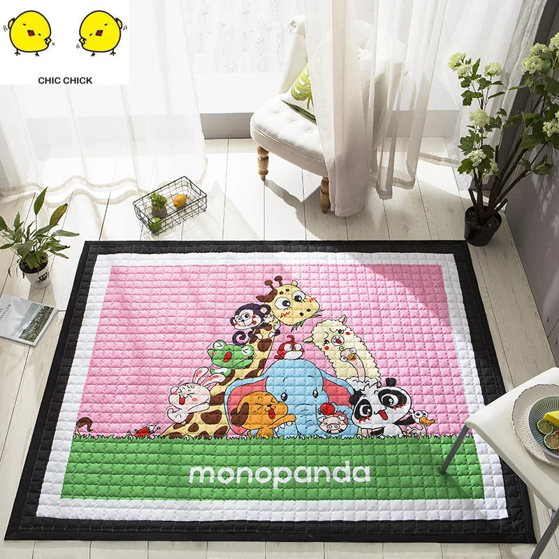 

Baby Play Mat Pad Round Carpet Rugs Cotton Animal Playmat Newborn Infant Crawling Mat Blanket Floor Carpet Kids Room Decor