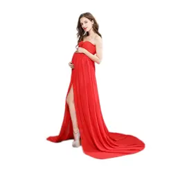 Модное платье для беременных, нарядное платье для беременных, шифоновое платье макси, платье для фотосессии, Q104