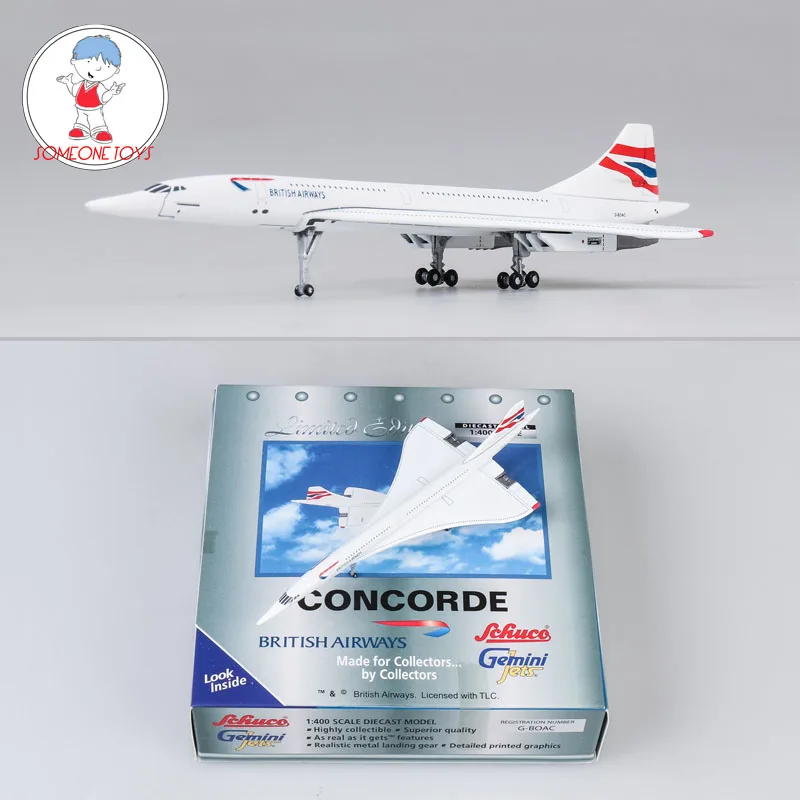 1/400 масштаб British Airways Concorde металлический сплав модель самолета 16 см UK Air игрушка в