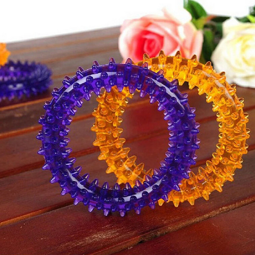 Pet Puppy Dog Teeth Bite Chew Ring Rubber Dental Teeth Play Toy Dogs