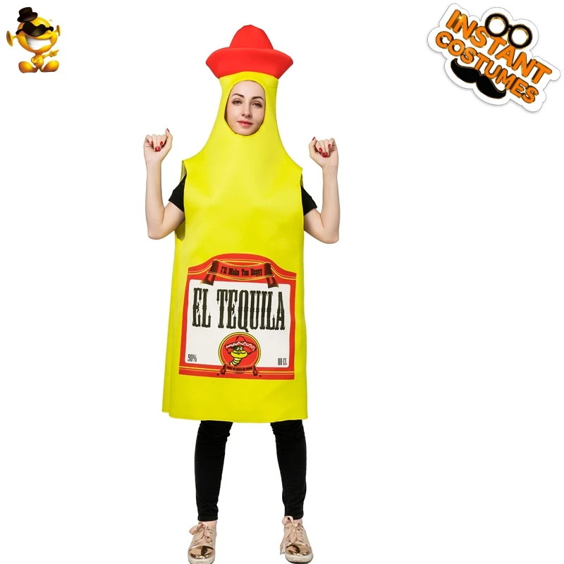 

DSPLAY Fashionable Cosplay New Design Unisex Fashion Jumpsuit Funny Fine Tequila Bottle Costume For Carnival Party