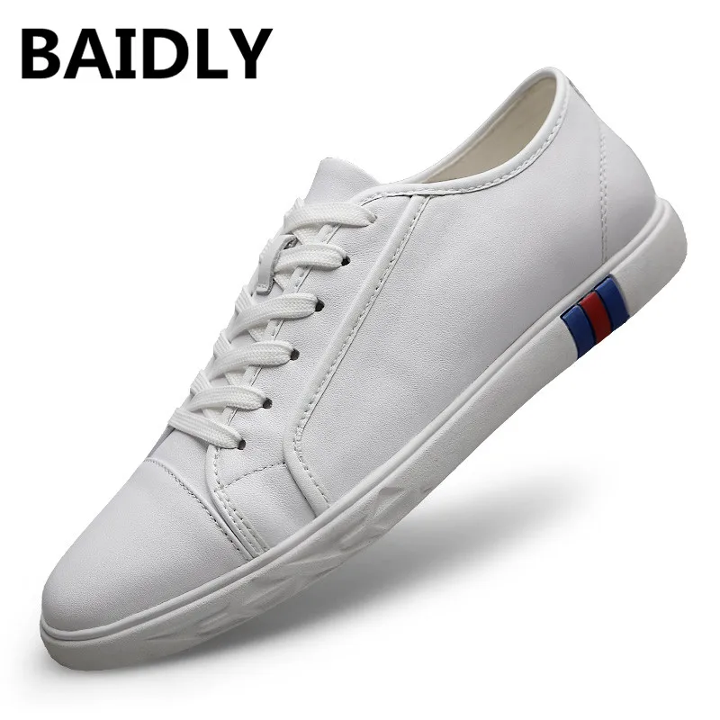 Rendas Preto Genuíno Apartamentos masculino Tênis Sapato Couro Branco Mens branco Mocassins Sapatos Novos Casuais De Baidly Homens Preto Até XBv7qn
