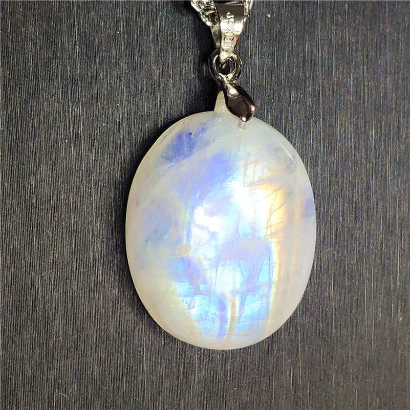 

Necklace Pendant Natural Moonstone Stone 23x19x8mm Gemstone Women Men Blue Light Love Gift Crystal Healing AAAAA Pendant