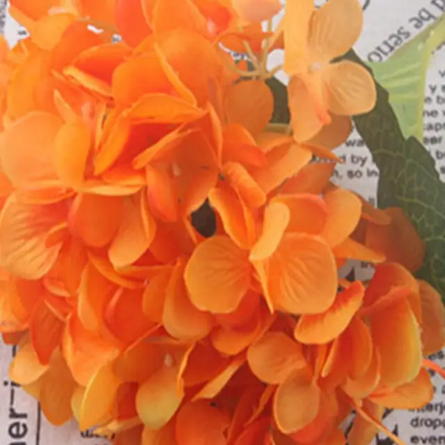 Peach Hydrangea Beautiful Artificial Flower Bunch Bouquet Home Wedding