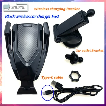 

Car Mount Qi Wireless Charger Phone Holder In Car Air Vent For iPhone XS Max X XR 8 Fast Wireless Charging Dock Dropship 2 Color