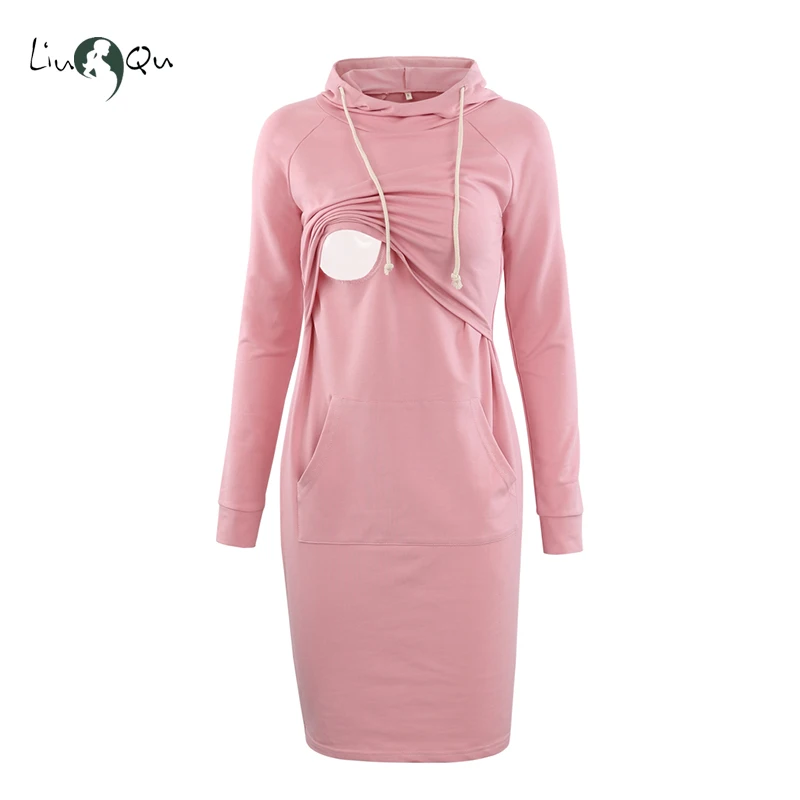 

Nursing Winter Maternity Clothes Breastfeeding Womens Clothing Maternity Dresses Pregnancy Dress Worm Women's Dress Premaman
