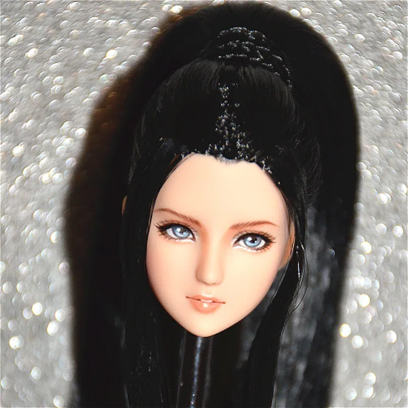 

Estartek Hand Makeup Customized SY31 1/6 Obitsu Black Female Killer Head Sculpt for Phicen Tbleague Action Figure DIY