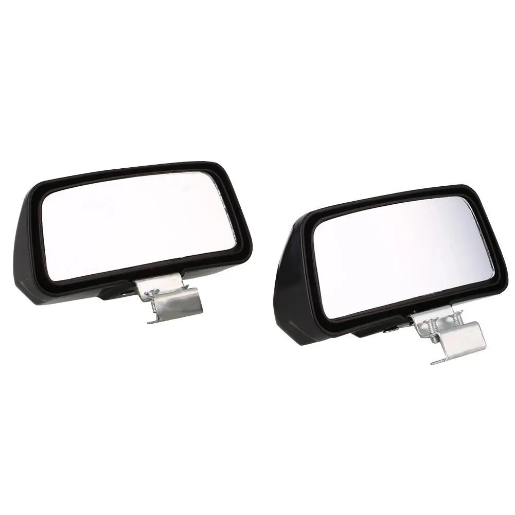 2Pcs Universal Silver Blind Spot Mirror Wide Angle Rear Side View For Car Truck