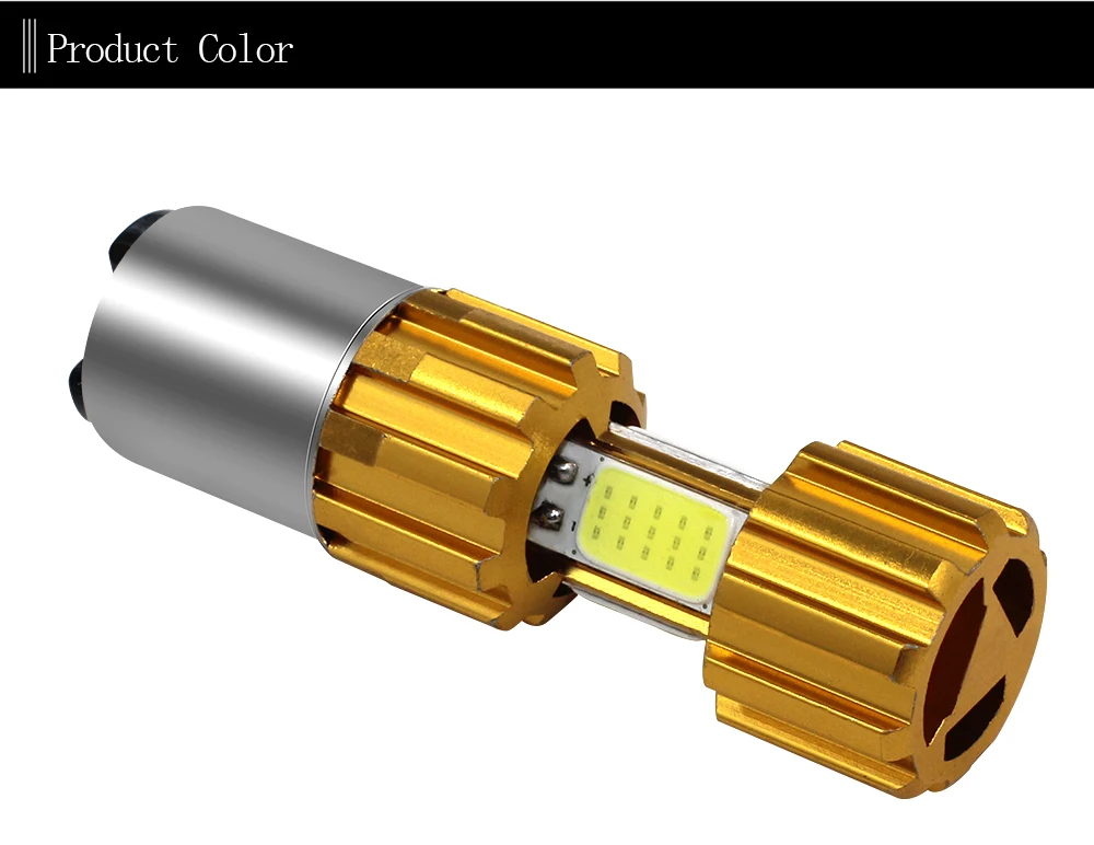 BA20D светодиодный COB Мотоцикл Велосипед Hi/Lo фара лампа 6500K WhiteDC12-24V 1 шт