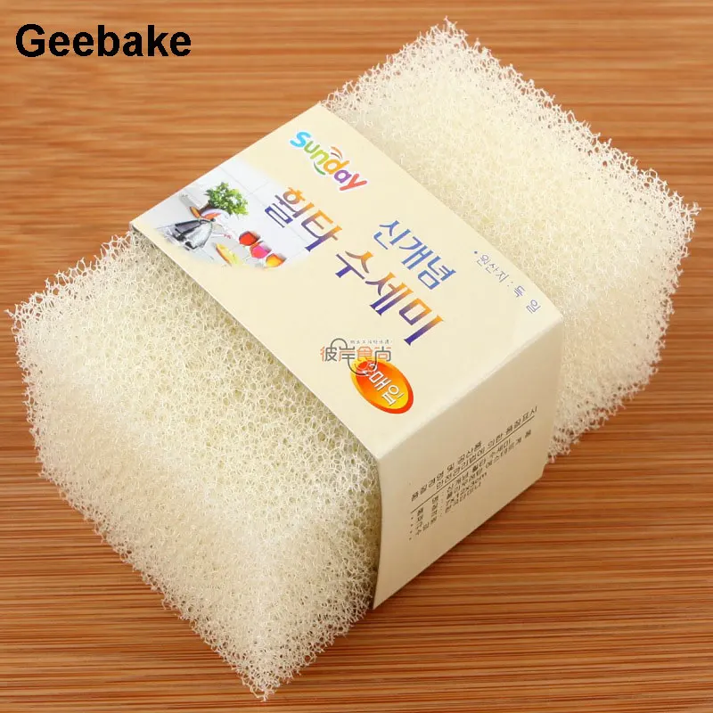4psc/lot Korea Kitchen Imitation Loofah Sponge Brush Scrubbing Pots