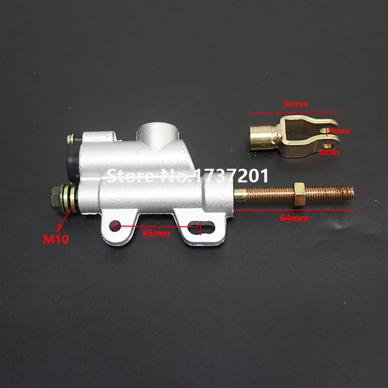 BLACK 8mm Banjo Back Rear Hydraulic Brake Master Cylinder PITPRO Trail Dirt Bike - Foto 9