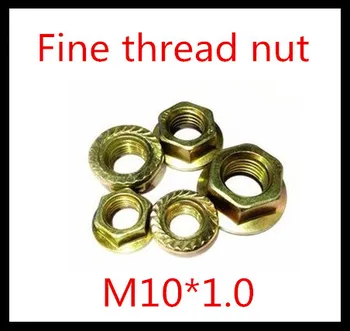 

20pcs/lot High Quality Factory Direct Sale M10*1.0 Fine Thread Hex Flange Nut