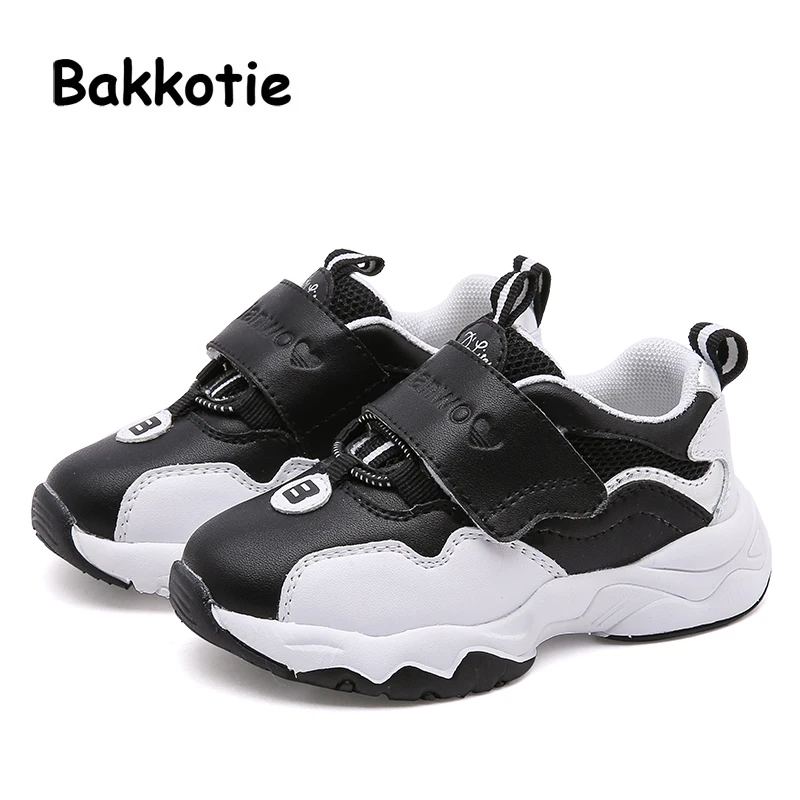 Bakkotie الربيع الفتيات أسود العلامة التجارية أحذية الأطفال أحذية رياضية كاجوال الطفل الفتيان شبكة الأحذية طفل أحذية رياضية طفل المدرب 2019