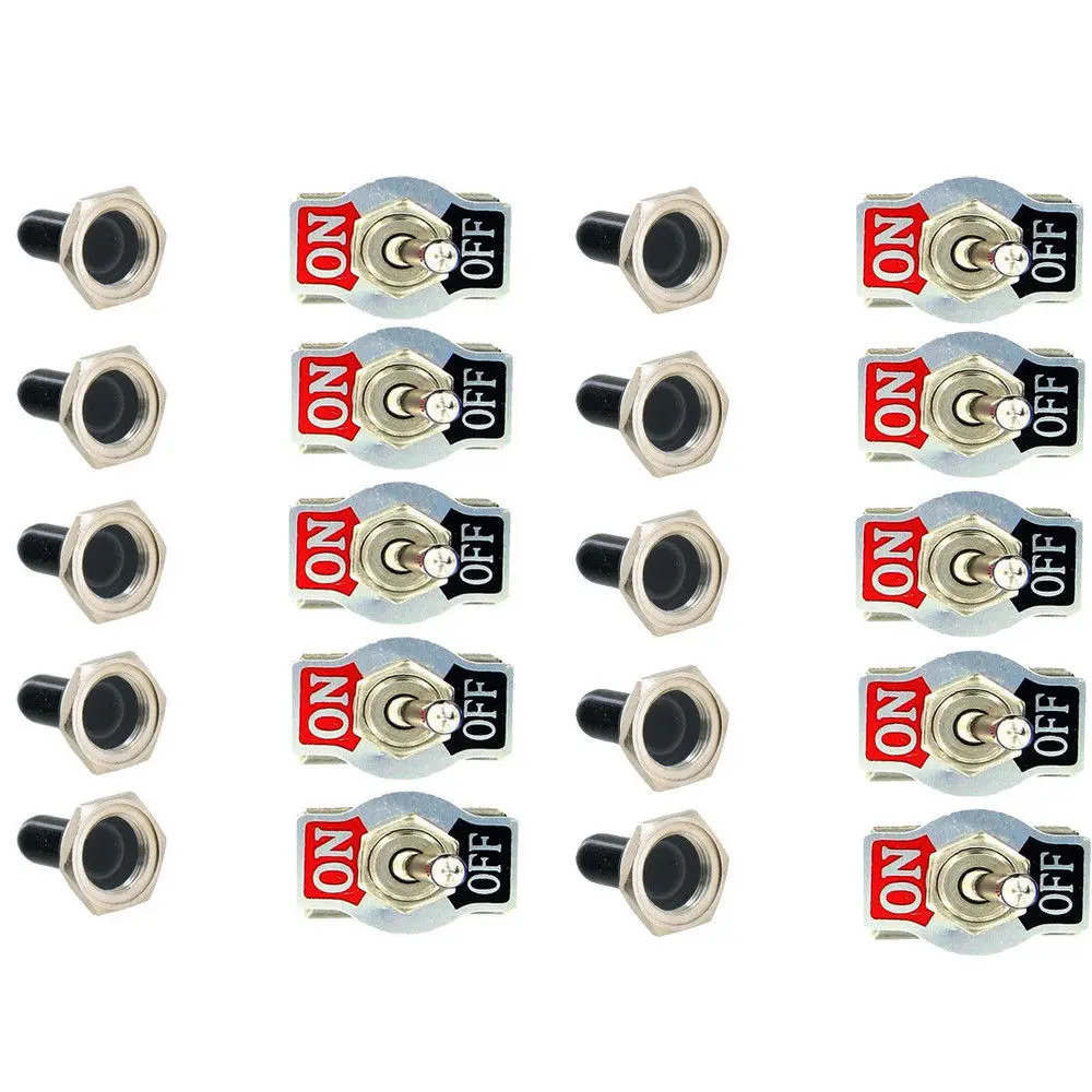 10 stks Zware Auto Boot 20A 125 v SPST 2 Terminal ON/OFF Toggle Switch