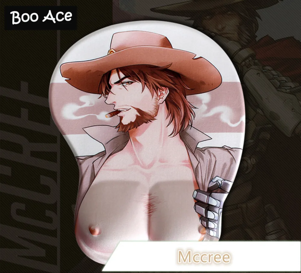 Anime 3D Soft Breast/Bottom Gaming Mouse Pad Anti-skid with Wrist Rest L26cm *W21cm*H3.2cm gaming mousepad
