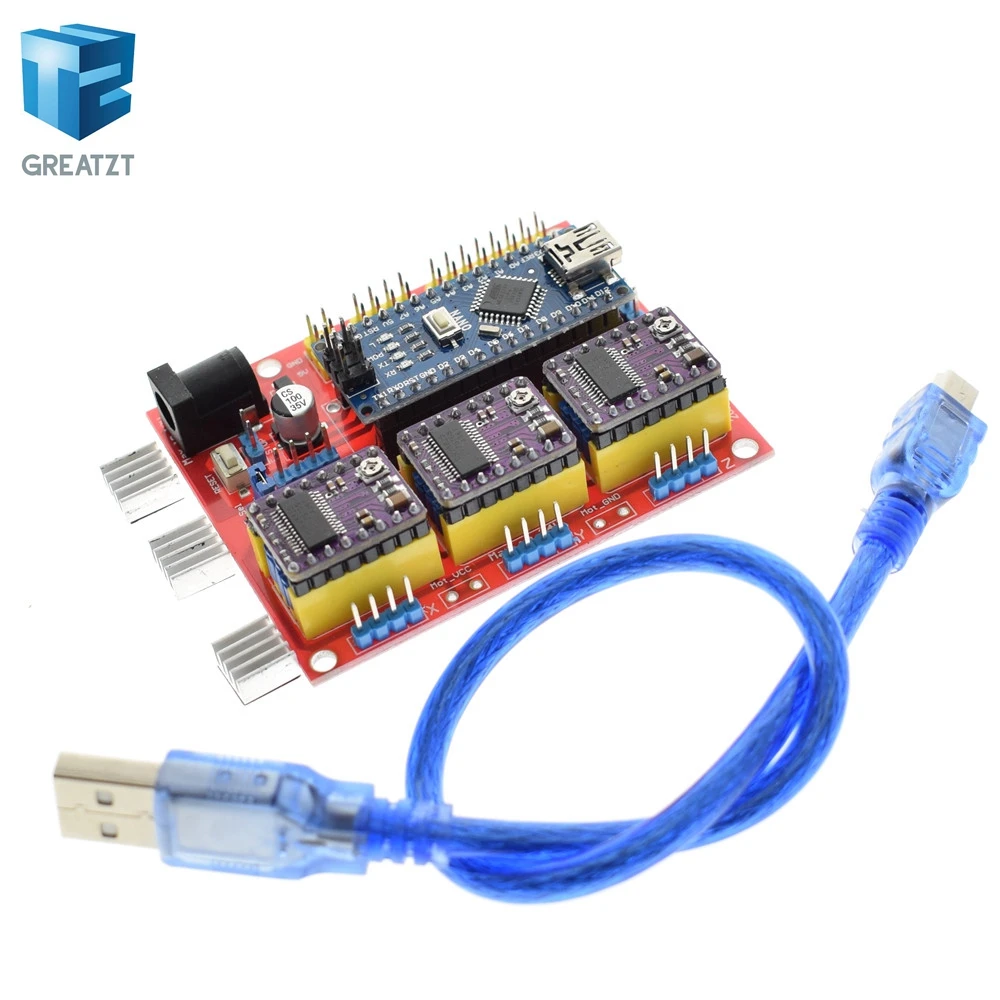 1 комплект 3DV4 щитка CNC V4 + Nano 3 0 шт. DRV8825 Reprap Шаговые драйверы Набор для