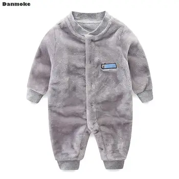 

Danmoke Spring Jumpsuit Baby Girl Clothing Fleece Romper Baby Coat 6m-24m Kids Costumes For Boys Clothes Body Infant Pyjamas