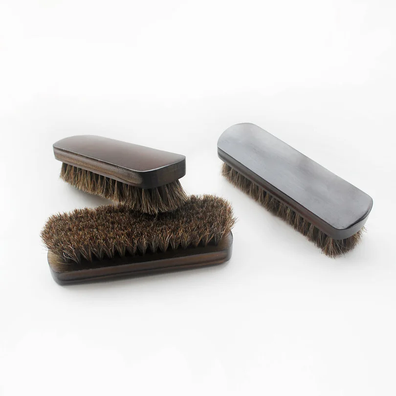 DOOGALKAI 1Pcs Horse hair shoe brush full horse hair, oil polish tool, scrub suede fur, clear leather shoes ash