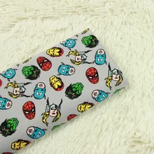 Полуметровая саржевая ткань с рисунком человека из мультфильма, ручная работа, сделай сам, одежда, платье, детская одежда, хлопок, B83