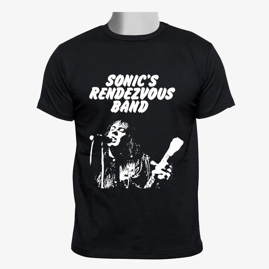 cheap Sonic #039;s Rendezvous Band Custom Men Black T Shirt Size S 2XL Men T Shirt Novelty O Neck Tops Tops Summer Cool Funny T Shirt