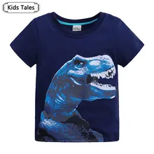 SC152/Детская летняя одежда футболка для маленьких мальчиков хлопковая футболка с короткими рукавами с динозавром детская повседневная спортивная футболка для мальчиков