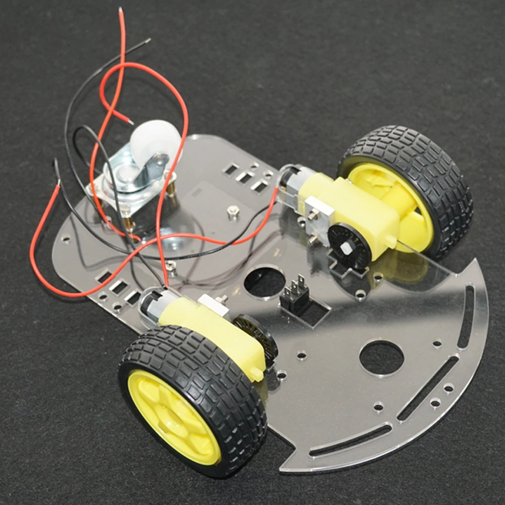 High Tech DIY Robot Kit Line tracing car smart chassis car Kit with speed encoder battey holder for Arduino (2)