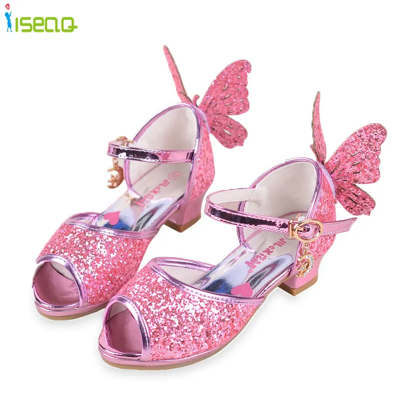 

toddler elsa baby Girls sandals high heels children fashion princess leather summer shoes chaussure enfants fille sandalias