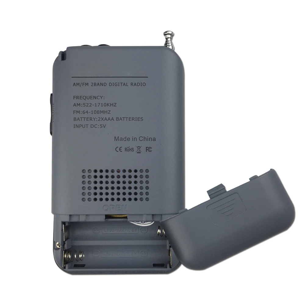 JINSERTA мини lcd цифровой FM/AM радио динамик с будильником и функцией отображения времени 3,5 мм разъем для наушников и зарядный кабель
