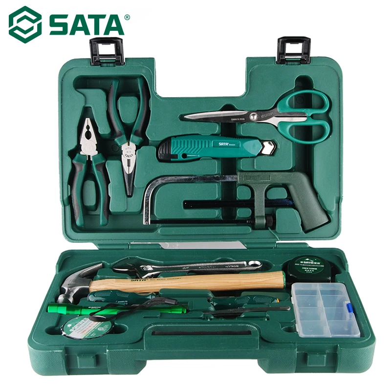 

SATA 15pcs Household Set Electrician Toolbox Household Hardware Repair Combination Vise Screwdriver Set 06008