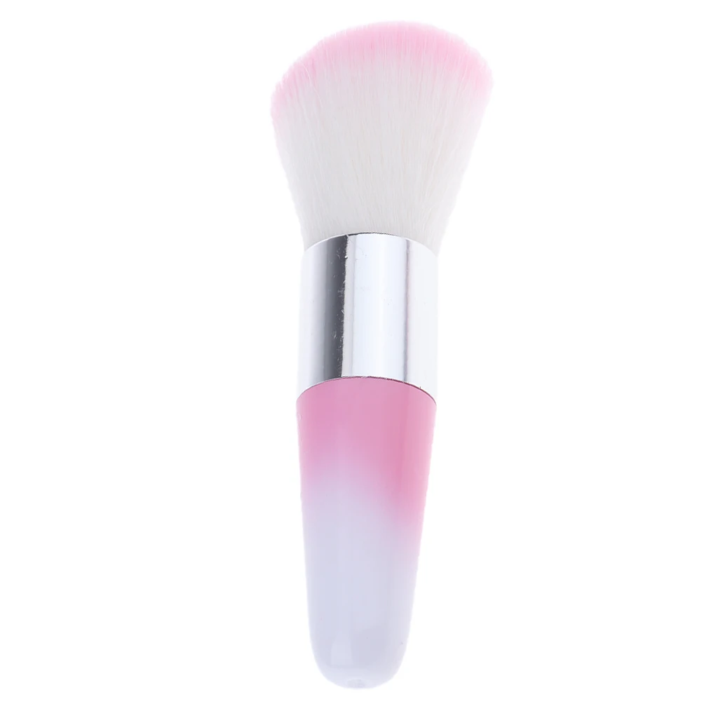 Makeup Blush Brush Nail Art Dust Cleaner Acrylic Nail Gels Powder Removal Brush, Random Color Blush Makeup Brush