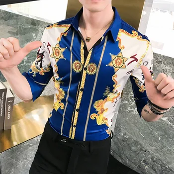 

Designer Shirts men Fashion 2019 half Sleeve casual Slim Fit England Shirt streetwear Camisa Men Tuxedo Shirts chemise homme