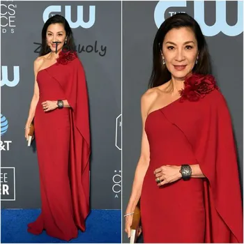 

Kaftans Dubai Dark Red Evening Dresses Muslim Prom Red Carpet Celebrity Dresses With Floral Elegant Women Formal Party Dress