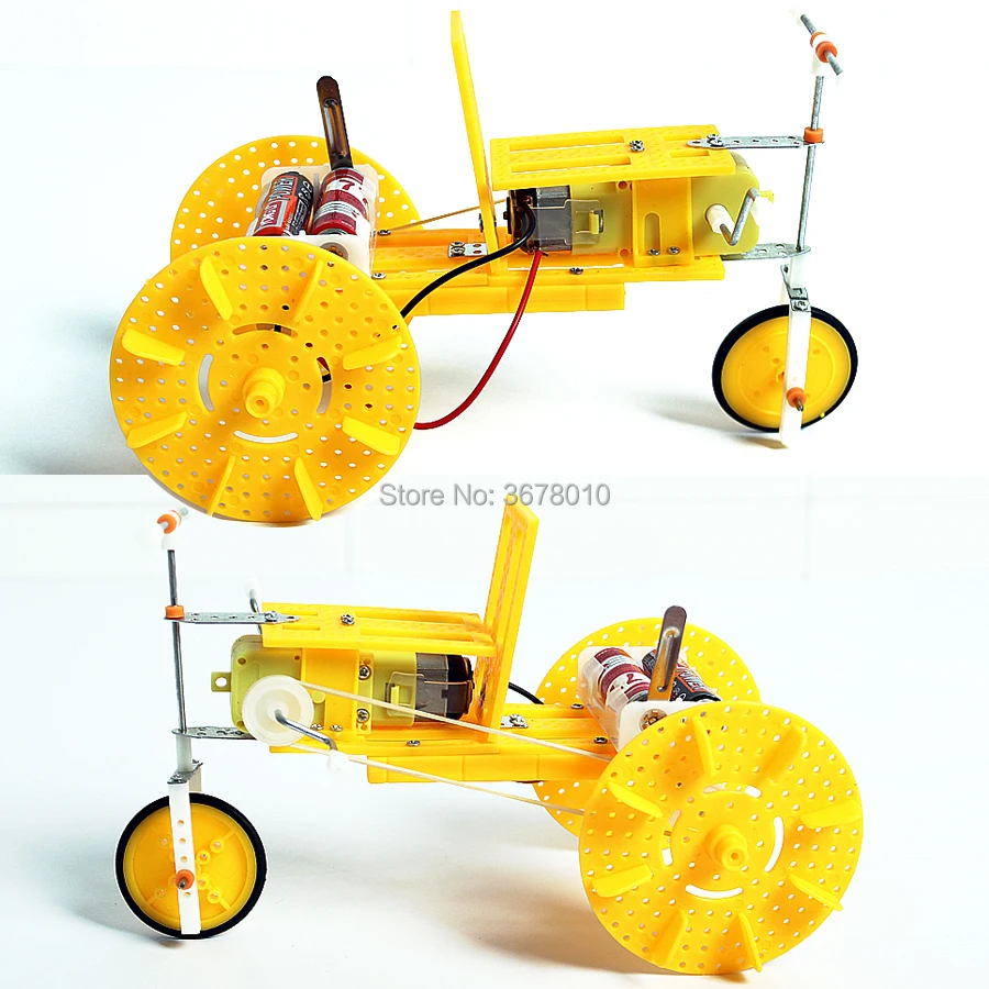

DIY Electric Pedals Tricycle Model Kits science & technology Physics assembly Experiment Educational STEM Toys for School kids