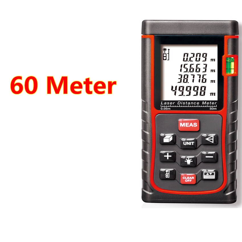 Лазерный дальномер 40 м/50 м/60 м/70 м/80 м/100 м Цифровой Дальномер лента область объем