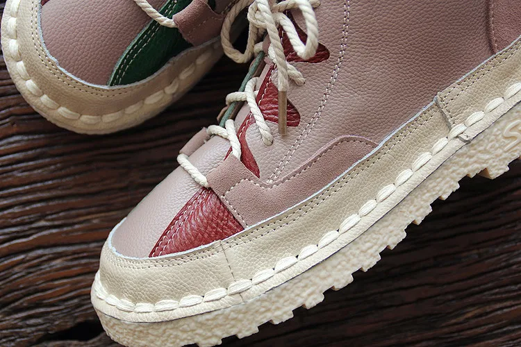 HUIFENGAZURRCS-Pure handmade stamps tie laces women's shoes, Martin art RETRO boots, breathless soft bottom chic leather boots HUIFENGAZURRCS-Pure handmade stamps tie laces women's shoes, Martin art RETRO boots, breathless soft bottom chic leather boots